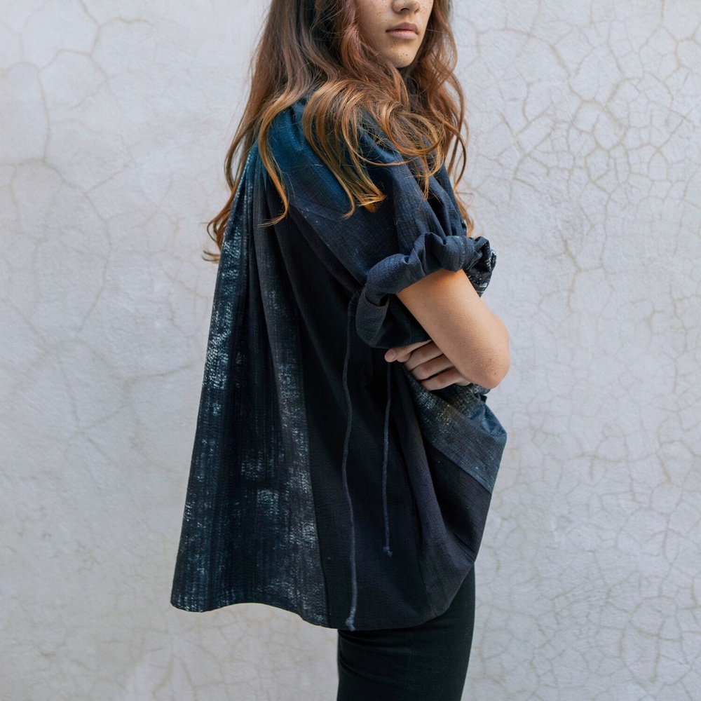 Nymane MARKA Stitch Resist Shibori top